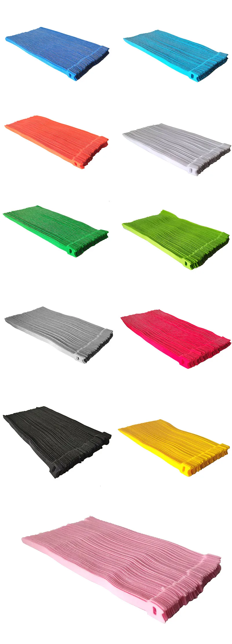100 Stück/Los 2cm Breite 20/30cm Länge Personalisierte Logo-Kabelbinder Selbstklebende Befestigungsklammern Klettverschluss-Bänder Kabelbündel-Drahtbinder – Detail 4