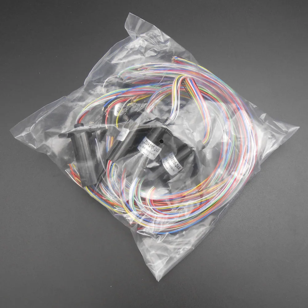 50PCS 24 Lead Wires 15mm 24*2A (24 Wires 2A) Conductors Capsule Slip Ring 220V 250Rpm Engineering Plastics 360 degrees *FD091X50