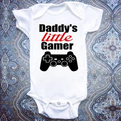 Daddy's Little Gamer Newborn Kids Baby Boy Girls Romper Jumpsuit Bodysuit Summer Short Sleeve  Clothes Outfit 0-24M