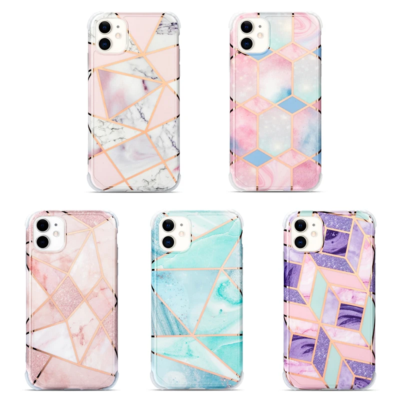 2020 New Marble Phone Case For iPhone11 Pro Max X XR XS Max 7 8 Plus Luxury Glitter Protection Back Cover