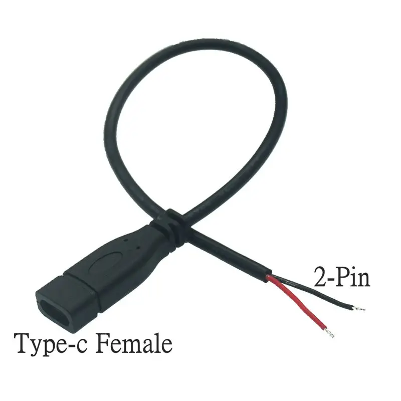 25 سنتيمتر USB 2.0 Type-C Usb-c امدادات الطاقة تمديد سلك كابل موصل شاحن المكونات الذكور الإناث 2-pin 4-pin كابل نقل بيانات
