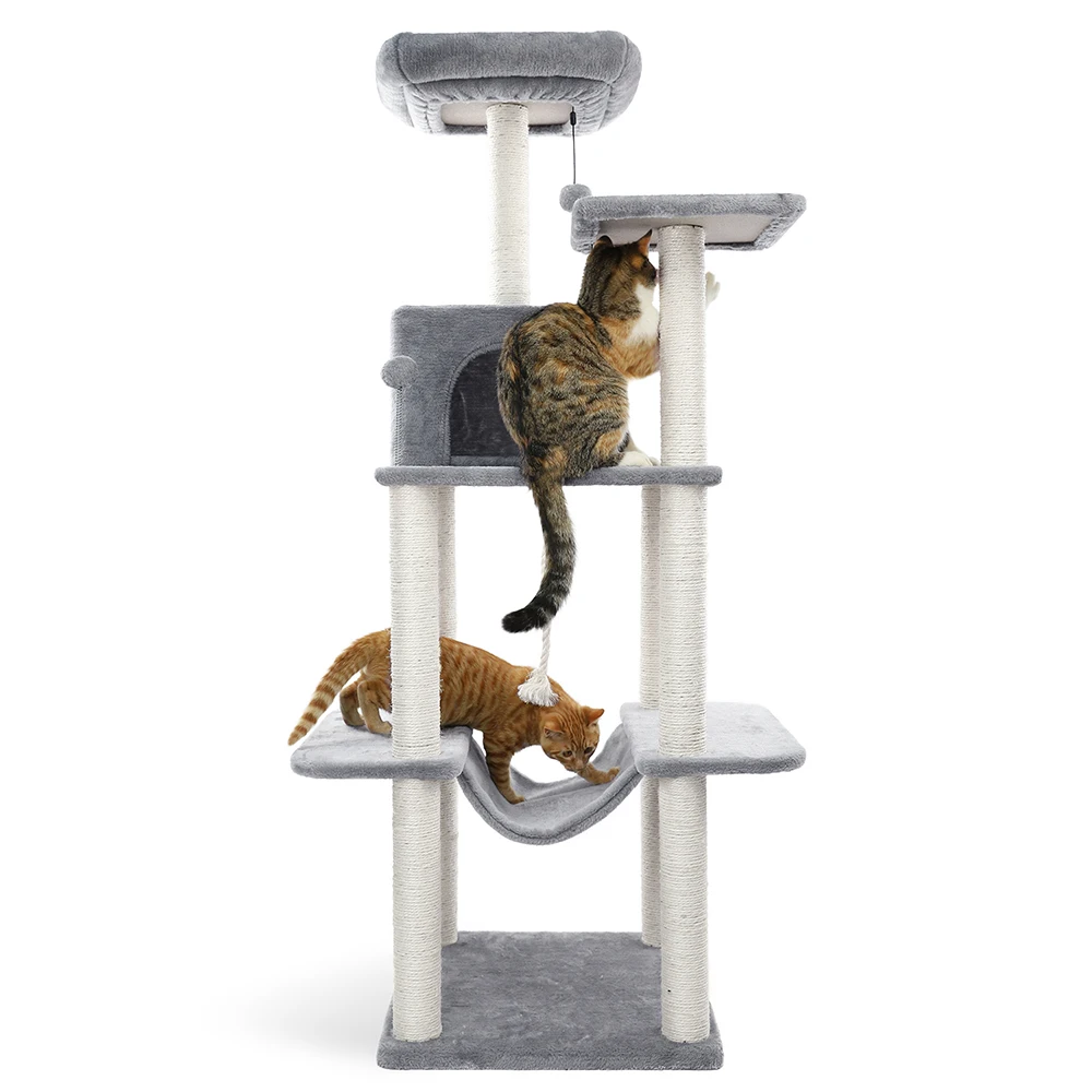 Free Shipping Pet Luxury Furniture Cat Tower Pet Cat Tree Towers Climbing Shelf Cats Apartment Game Habitat Cat Tower Condo Toy