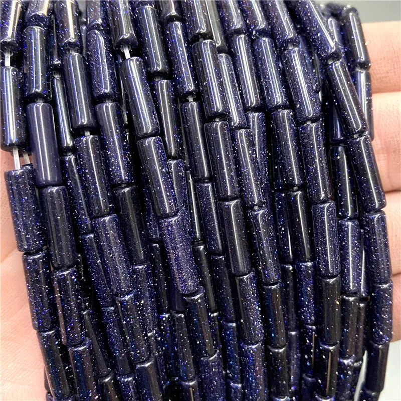 31 Kinds Natural Purple Imperial Jaspers Howlit Blue Sandstone Beads Cylindrical Shape Tube Bead For Making Beadwork DIY Jewelry