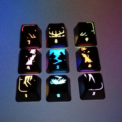

4 keys/set Personality Customized Mechanical keyboard keycaps translucent key caps for Dota 2 Hero Skill Keys OEM Height