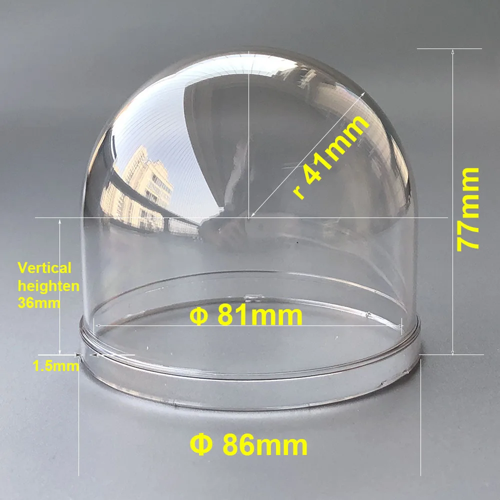 

3.38 Inch Polycarbonate Clear Dome Cover Transparent Cylindrical Heightened Security CCTV Camera Housing Round Monitoring Shell