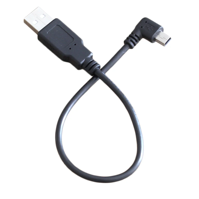 20cm 0.2m USB 2.0 Male to MINI USB 2.0 Male 90 Degree Angled cable  mini USB  left or right Angled  Data Charging Cable