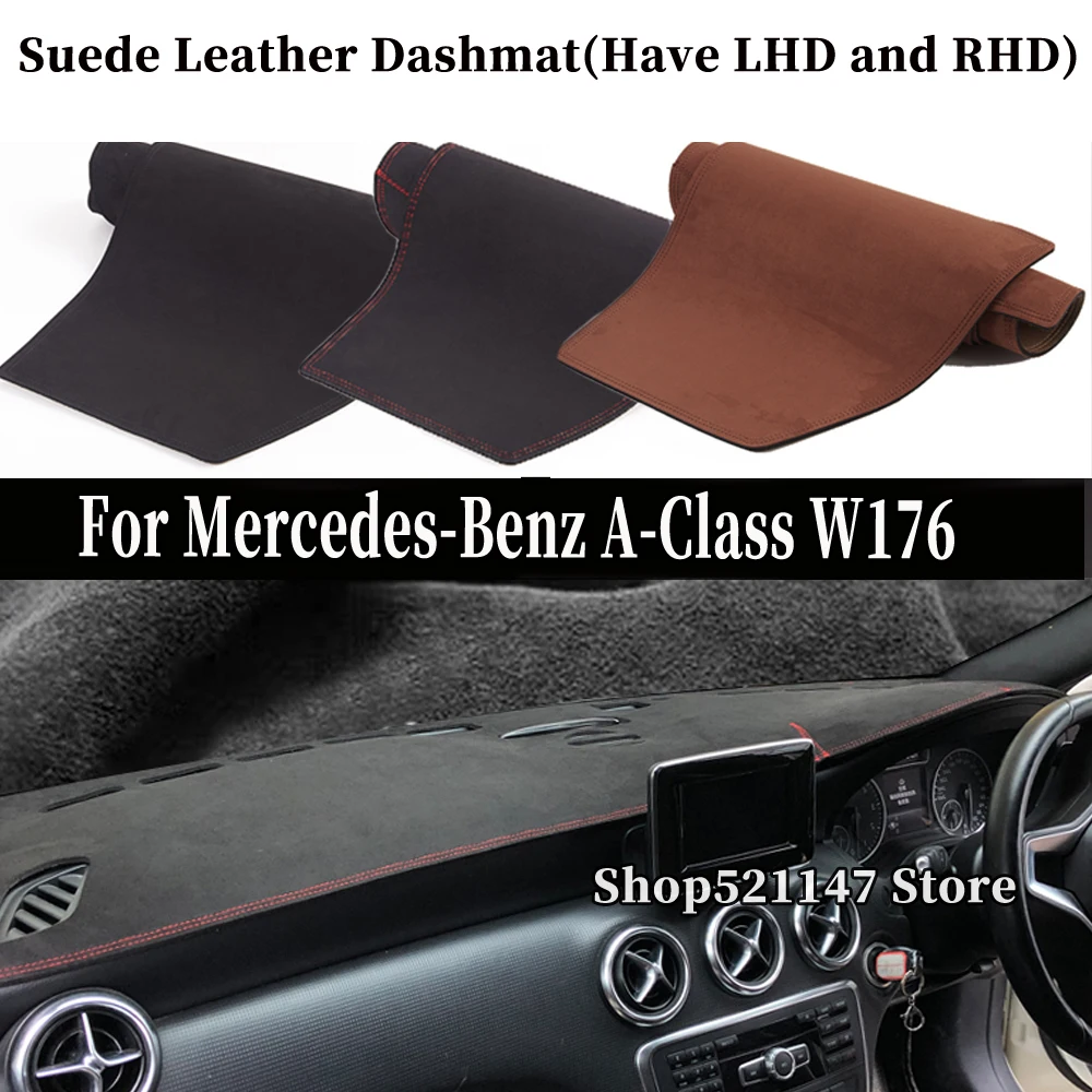 Accessoires Auto-Styling Suède Dashmat Dashboard Cover Dash Mat Tapijt Voor Mercedes-Benz A-Klasse W176 a180 A220D A250 260