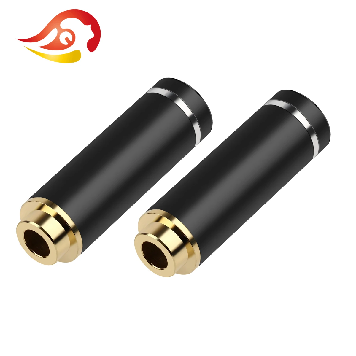 QYFANG 4.4mm 5 Pole Earphone Female Plug 4-Layer Gold Plated Copper Balance Audio Jack Headphone Wire Connector Metal Adapter