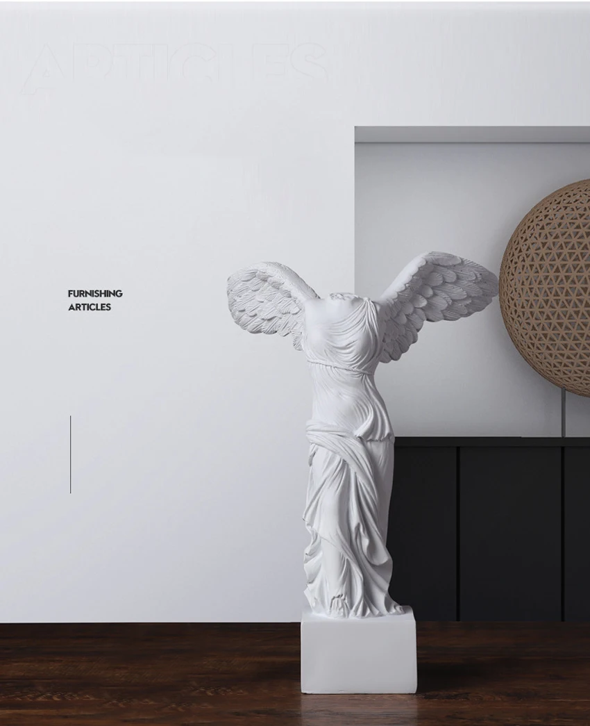 ERMAKOVA Victoria Goddess Figurenskulpturen, Roman Winged Victory Samothrace Desktop Ornements Pour Home Decor Collection Geschenke – Detail 8