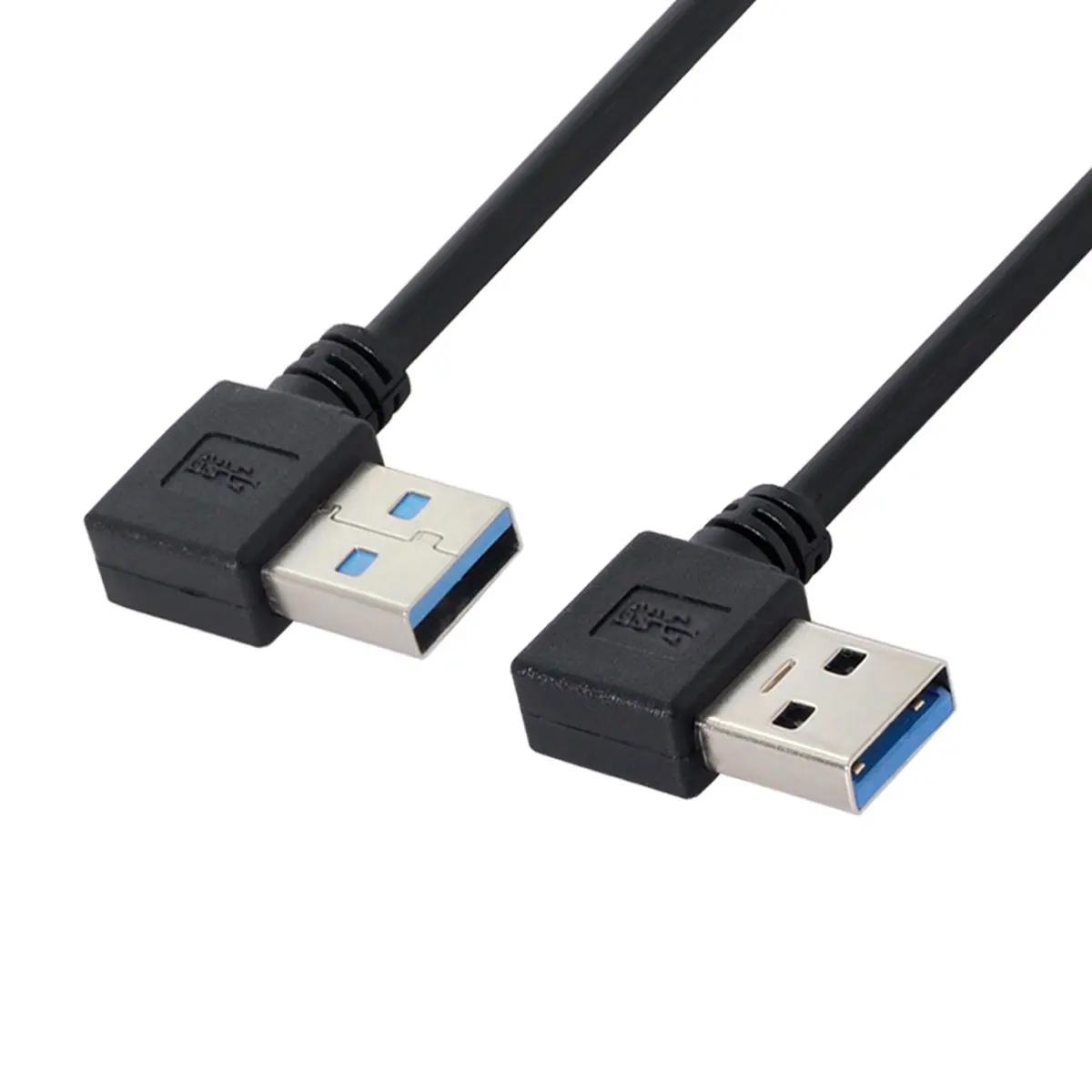 Zihan-Cable de extensión USB A, USB 3,0, tipo A, macho, 90 grados, ángulo izquierdo A USB 3,0, tipo A, ángulo recto