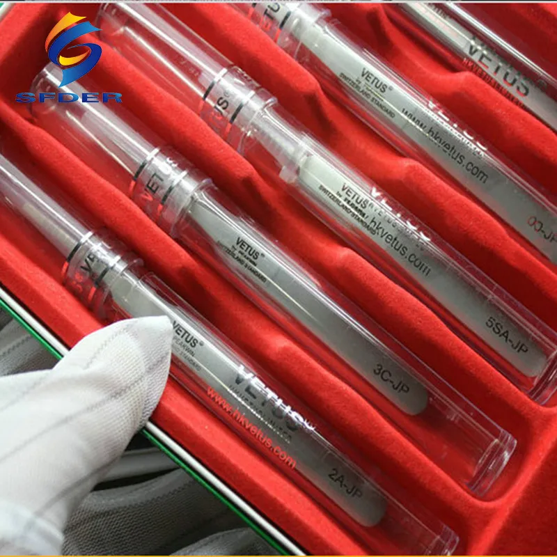 Pinças premium da série de vetus jp para extensões da pestana anti-estática hyperfine precision maquiagem pinzas 2a/5sa/7sa/00/ss/3c-jp