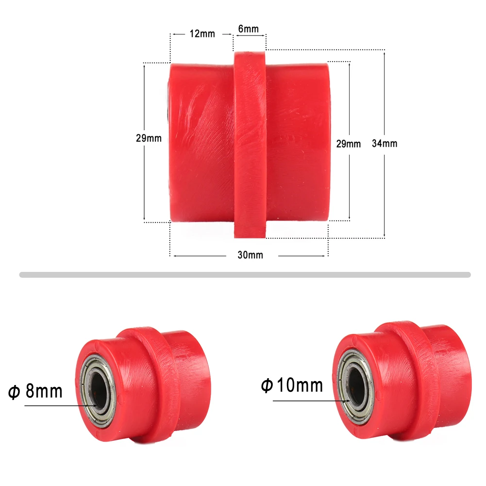 8mm 10mm Drive Chain Pulley Roller Slider Tensioner Wheel Guide Enduro Motocross Motorcycle ATV For KTM EXC SXF CRF CR XR YZF WR