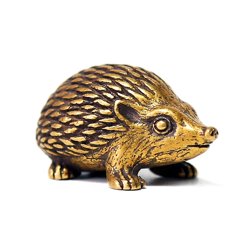 Creative Metal Paperweight Small Hedgehog Shaped Paperweights Lovely Portable Chinese Calligraphy Tradtional Copper Paperweights