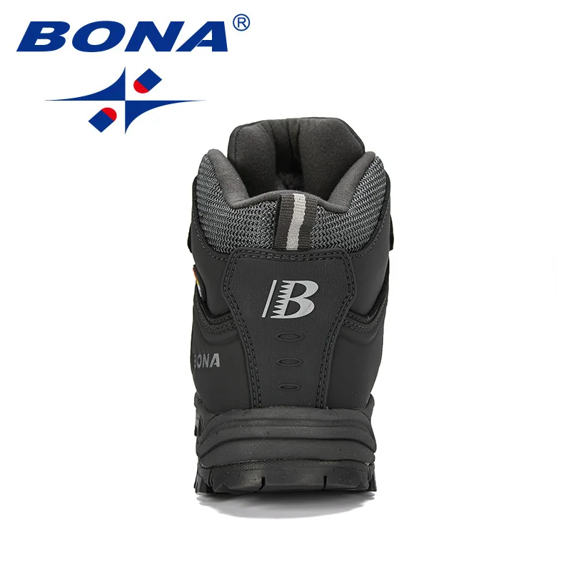 BONA-zapatos de senderismo de cuero nobuk para hombre, botas de escalada, zapatos de caza de Trekking de caña alta, entrenadores de otoño e