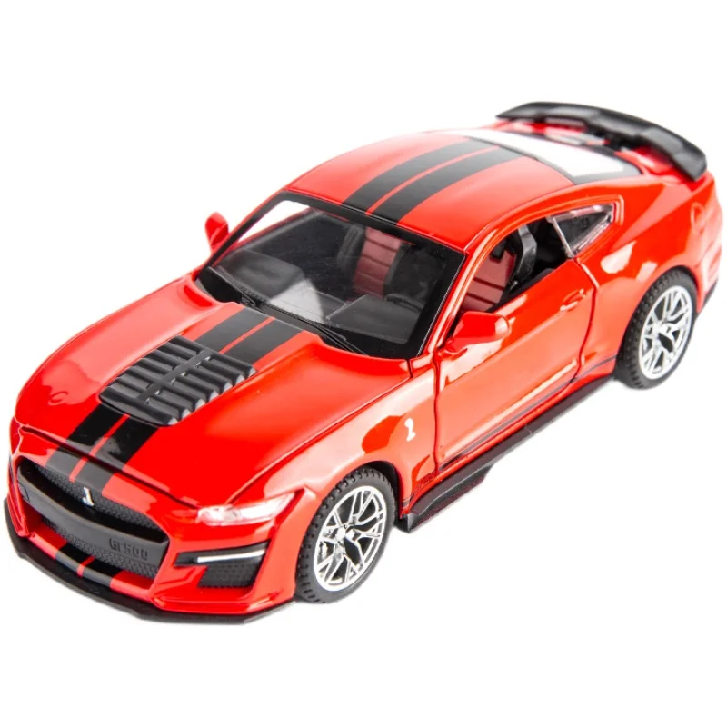 1:32 Ford Mustang Shelby GT500 Supercar High Simulation Car Model Alloy Pull Back Kid Toy Car 4 Open Door Children\'s Gifts