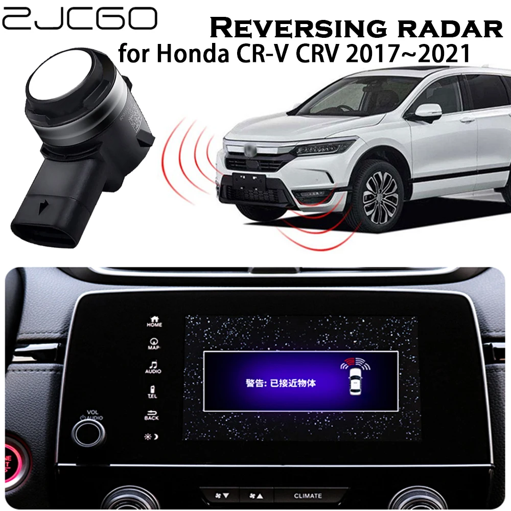 ZJCGO Original Sensors Car Parking Sensor Assistance Backup Radar Buzzer System Rear Front Bumper for Honda CR-V CRV 2017~2022