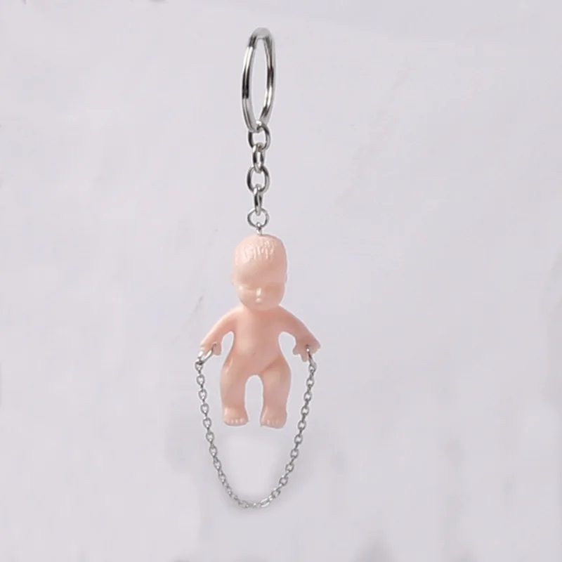 Doll keychain- Kitsch keychain, Upcycled Jewelry, Creepy Doll keychain, Found Object Jewelry, Cute Baby Doll Jewelry, Quirky