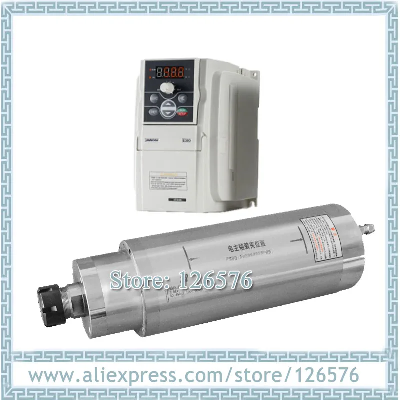 

Lower Speed 800-9000RPM drilling and milling Metal spindle motor 5.5KW ER32 AC380V 4 Bearing GDK125-9Z/5.5 + 5.5kw VFD INVERTER