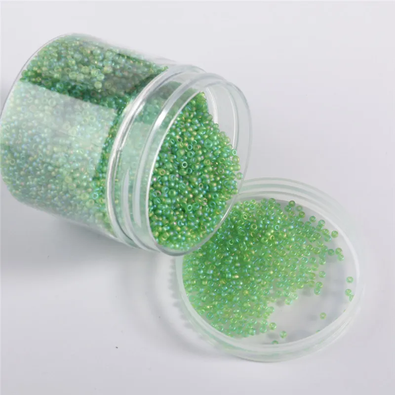 10g1.5-4mm Series [Green Rice Bead Sequin Collection] French Embroidery DIY Handmade Garment Accessories Jewelry Accessories Kit