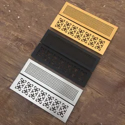 W80mm snowflake honeycomb rectangular gold silver black aluminum ventilation hole grille cover furniture shoe cabinet cabinet