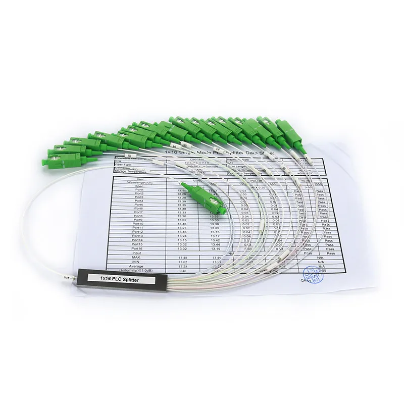 Imagem -04 - Divisor Plc de Fibra Óptica Ftth Conector sc Apc Alta Qualidade 1x16 sm 09 mm 1m 10 Peças por Lote