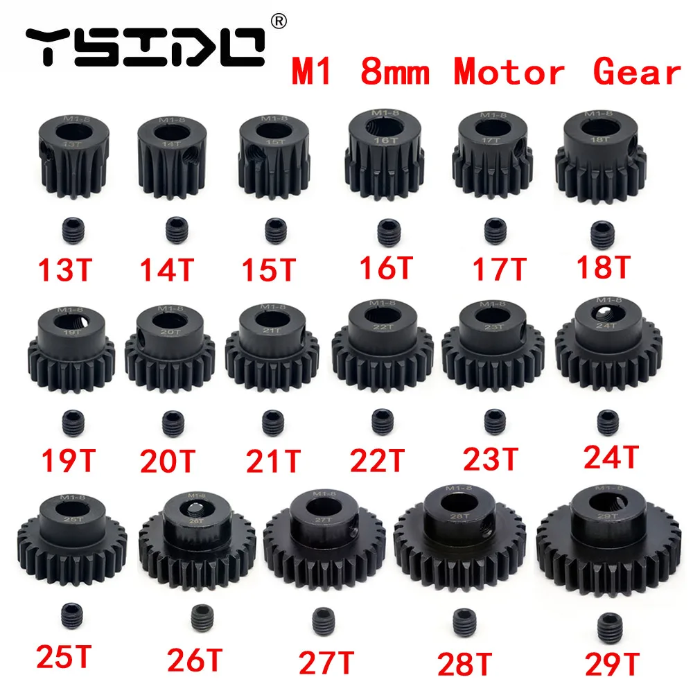 M1 8mm Pinion Motor Gear 13T 14T 15T 16T-20T 20T-25T 26T-30T 31T-49T for 1/5 1/7 1/8 ARRMA 4WD Outcast 8S EXBRC X-MAXX RC Car