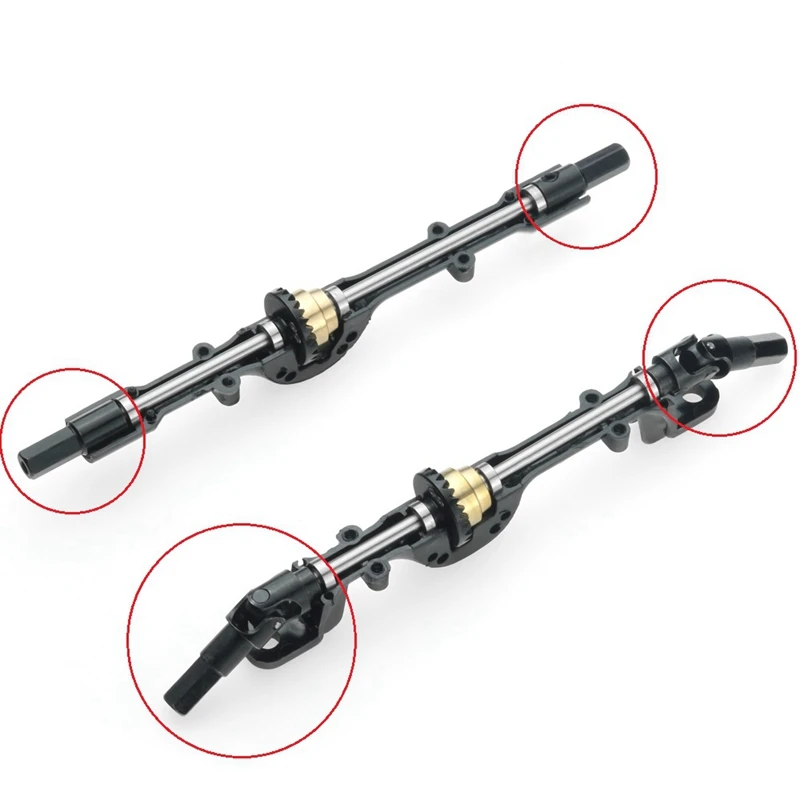 4 Pcs Metal Front Axle Drive Shaft Rear Axle Shaft for WPL C14 C24 C34 B14 B24 B36 MN D90 MN99S RC Car Upgrade Parts