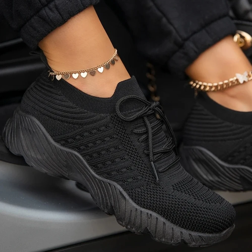 Women's Sneaker Shoes Tennis Female Sport Gym Running Shoes  Lace-up Casual Shoes Mesh Breathable zapatillas mujer for women