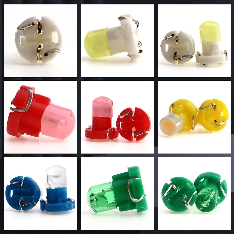10pcs T3 COB 1SMD T4.2 T4.7 T5 LED Instrument Light W3W Auto Car Instrument Panel Lamp 3528 3smd Indicator Dashboard Signal Bulb