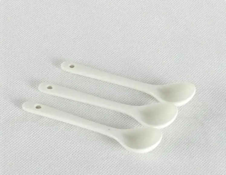 

1000pcs/lot 10cm Porcelain Coffee Spoon Ceramic Spoons Wholesale