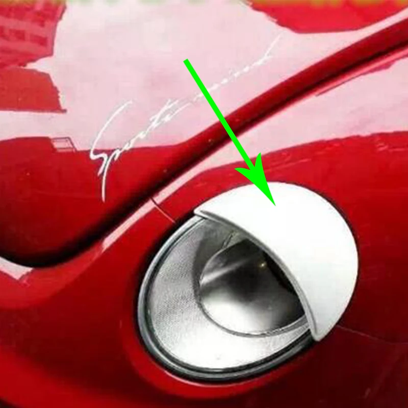 Beetle Fiberglass FRP Primer Headlight Eyelid Trim Headlamp Eyebrow for Volkswagen VW Beetle 1998-2005 Car Accessories