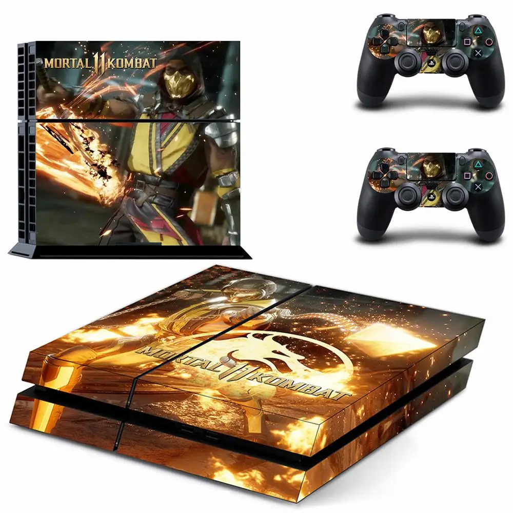 Mortal Kombat PS4 Stickers Play station 4 Skin PS 4 Sticker Decal Cover For PlayStation 4 PS4 Console & Controller Skins Vinyl