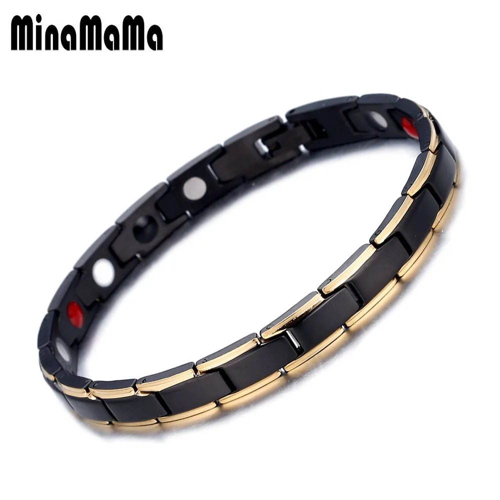 Stainless Steel Arthritis Cure Germanium Magnetic Bracelets For Woman Power Healthy Medical Bracelet Jewelry