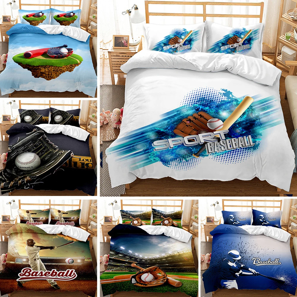 3D Printing Baseball Bedding Set Originality Sports Style Bed Sets Queen Size Bedclothes Bedding Gift 200x200