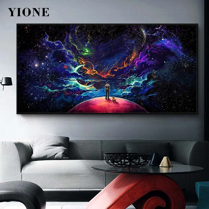 Luminous Space Wall Art Painting: How This Cosmic Masterpiece Transformed My Living Room Into a Celestial Sanctuary