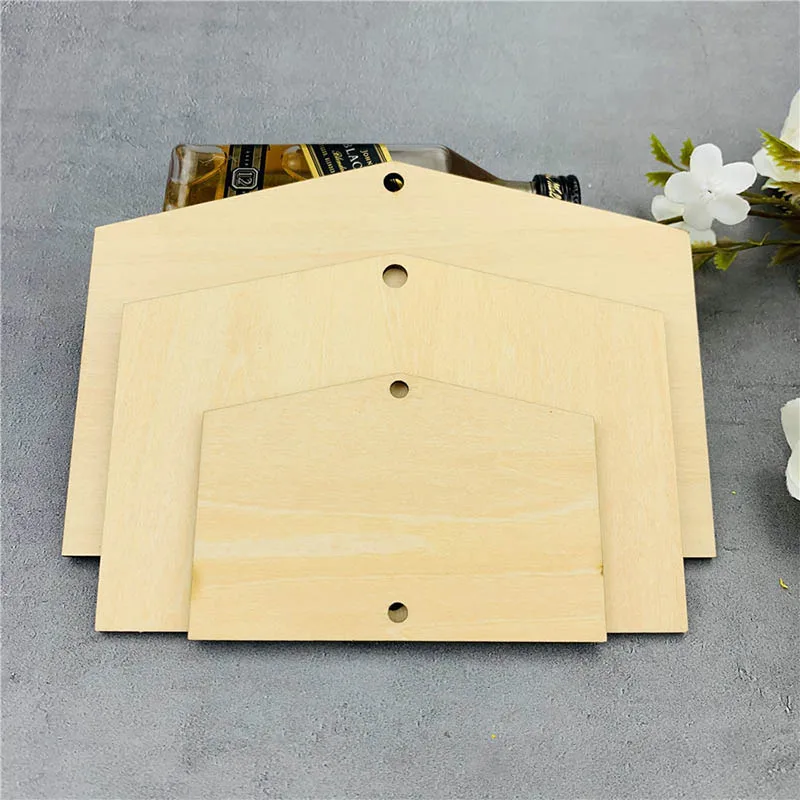 30pcs Wooden Blessing Card Temple Wishing Card Blank Wood Hanging Decorative Tag Label Pendant