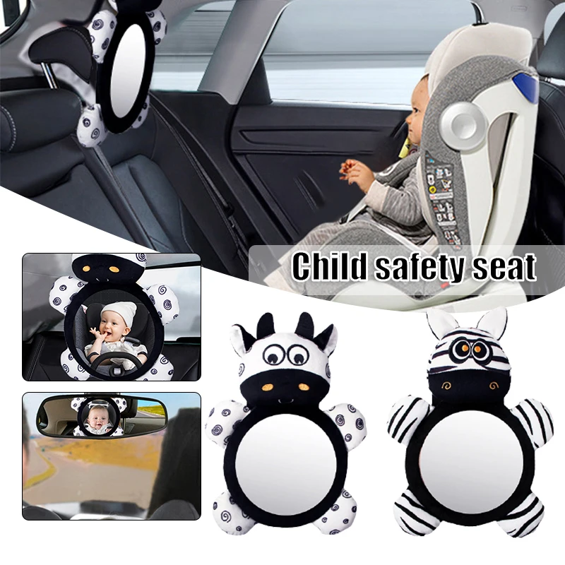 

2021 Car Rearview Mirror Cute Cartoon Animal Back Seat Observation Mirror Practical Car Accessories Easy Installation