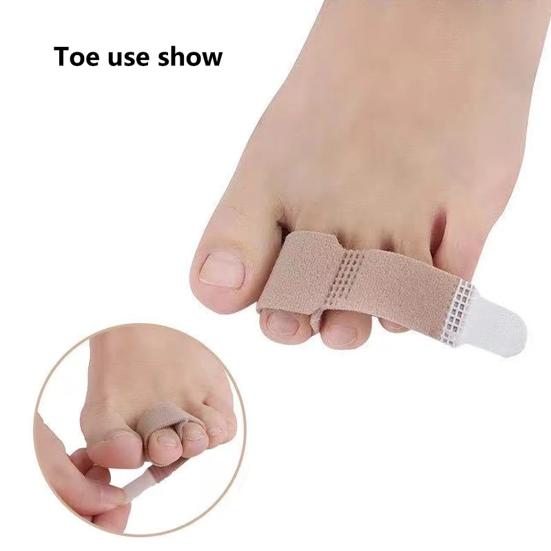 2Pcs Finger Toe Separator Bandage Hallux Valgus Corrector Overlapping Hammer Toe Straightener Unisex Orthopedic Foot Care Tool