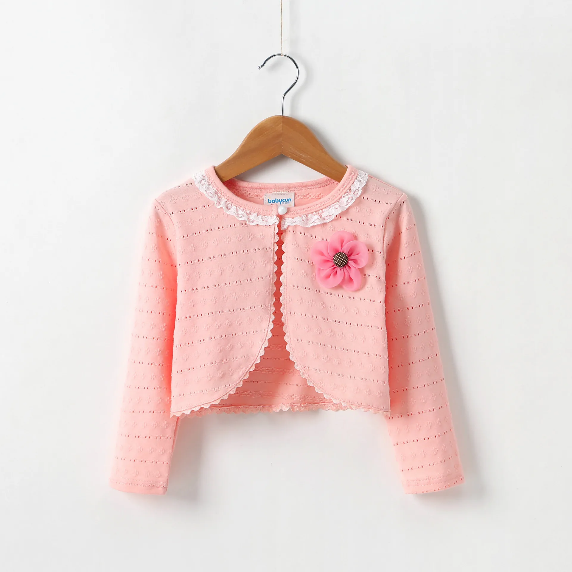 Baby Girls Cardigan Sweater Outerwear 100% Cotton Pink Baby Girl Jacket For 1 & 2 Year Old Toddler Baby Clothes AKC165009