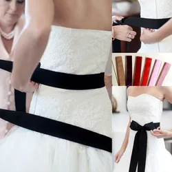 9 Colors Red Black Sheer Bridal Belts Simple Vera 270cm Long Ribbon Belt DIY For Wedding Dress Party Prom Quinceanera Dress