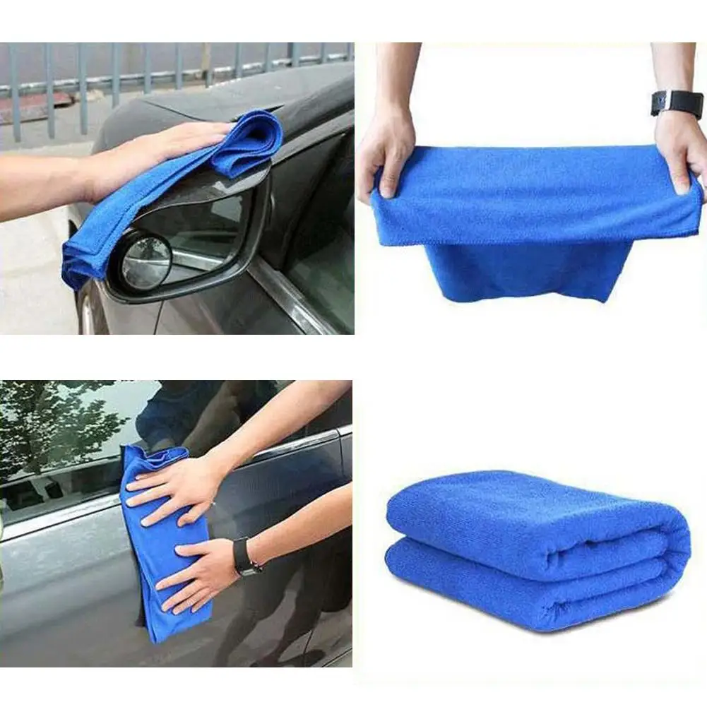 Microfiber Towel Car Auto Vehicle Care Washing Drying Polish Towel Sports Quick dry Thin kitchen Cleaning Cloth Blue Color