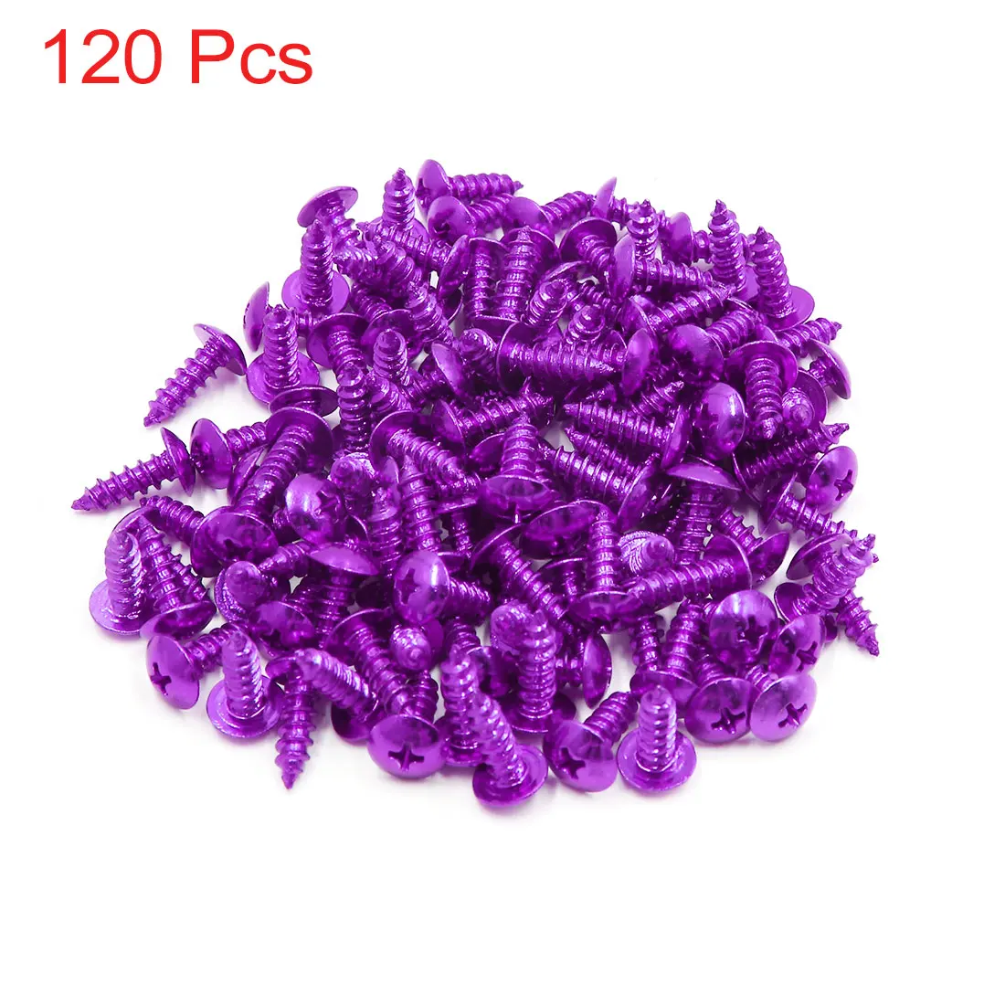 X Autohaux 30pcs/50pcs/120pcs Universal Red Motorcycle Cross Head Self Tapping Bolts Screws Nut Round Head 5mm Thread Diameter