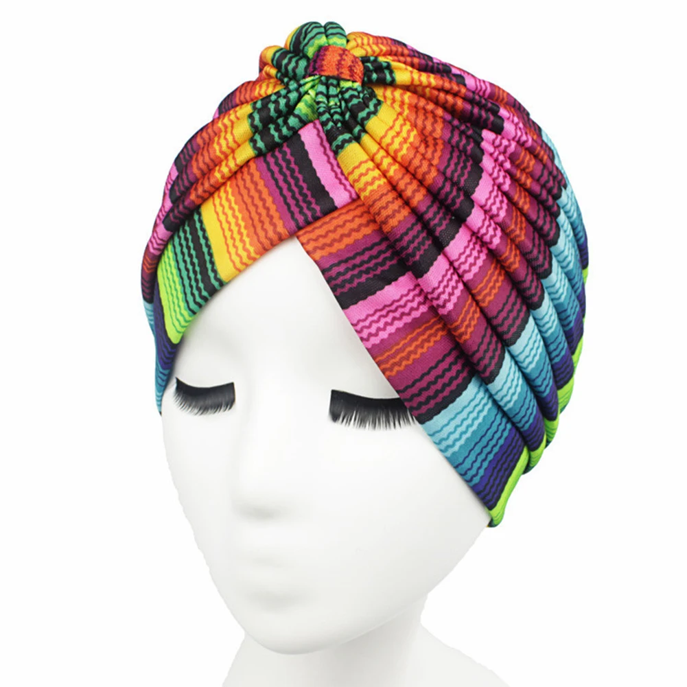 Rainbow Color Leopard Women Muslim Hijab Turban Head Wrap Hat Beanie Cap Lady Hijab Cap Hat Islamic Arab Wrap Head Scarves abaya