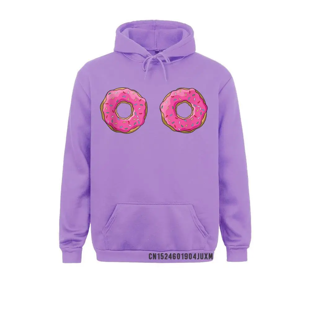 Cheap Men Sweatshirts Long Sleeve Funny Donut Boobs Sprinkle Doughnut Hoodies Cosie Sportswears