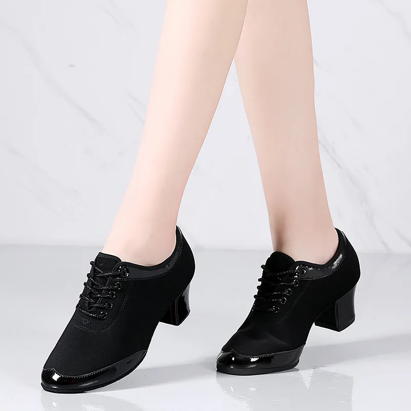 Women Low Heels Ballroom Dancing Shoes Tango Salsa Rumba Modern Jazz Shoes Standard Dance Practice Competition Modern Shoe sport