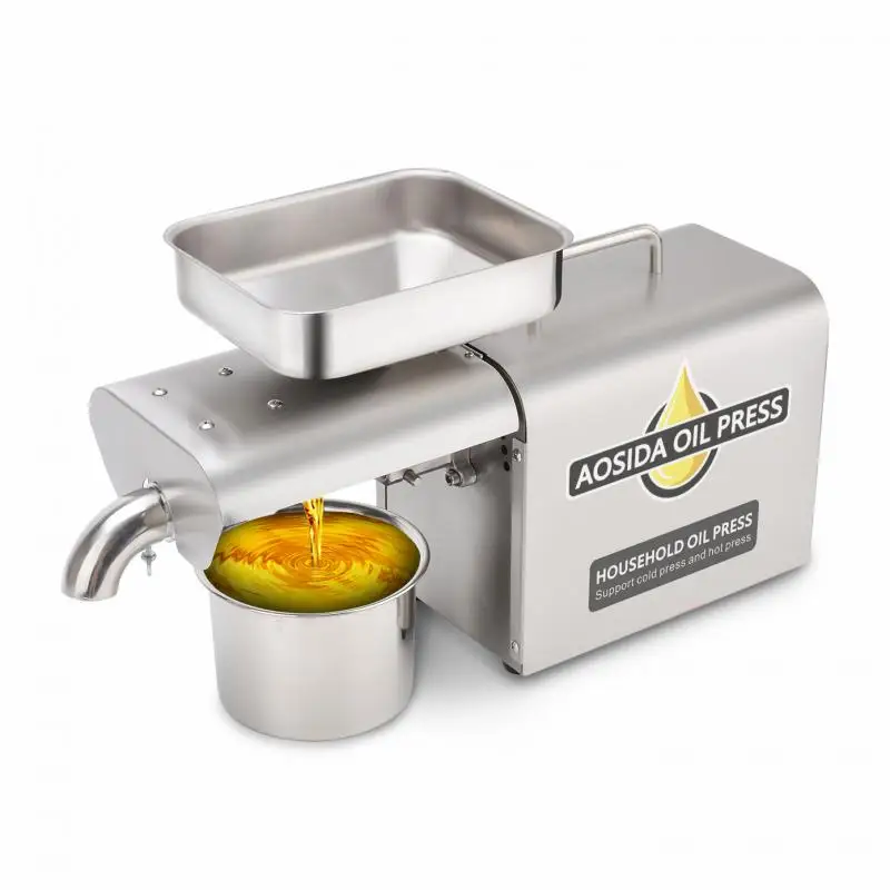 

220/110V Automatic Household Intelligent Oil Press Automatic Small Commercial Oil Press Stainless Steel Oil Press