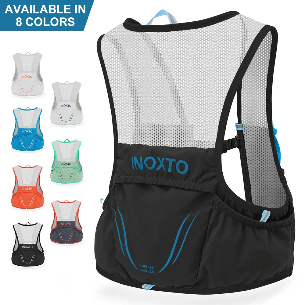 INOXTO 2021 New Lightweight running backpack hydration vest, suitable for bicycle marathon hiking, ultra-light and portable 2.5L