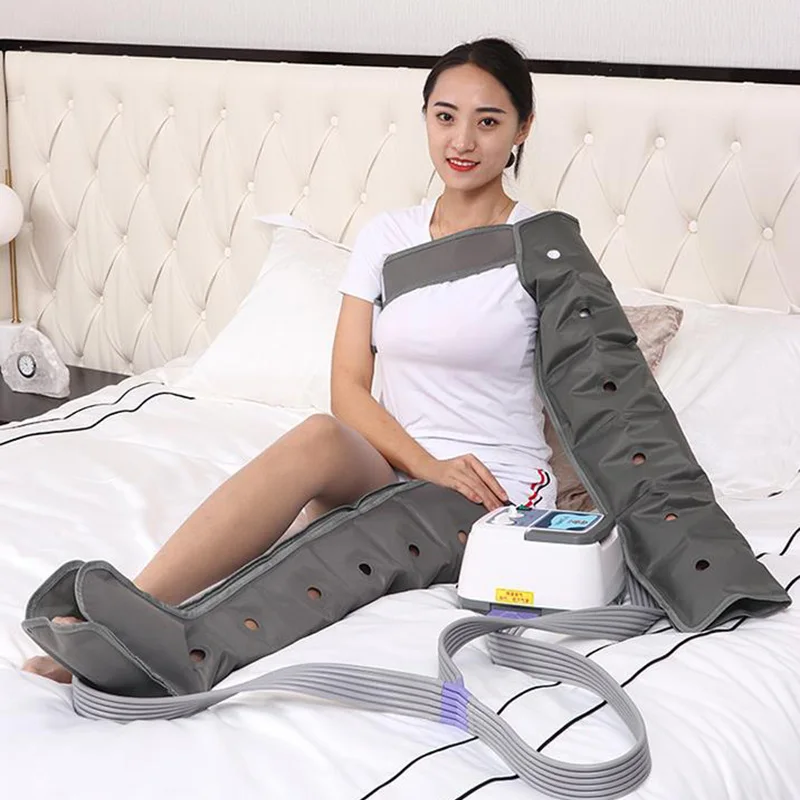 Pneumatic leg massager for the elderly six-chamber air wave pressure physiotherapeutic pressure massager for legs and feet