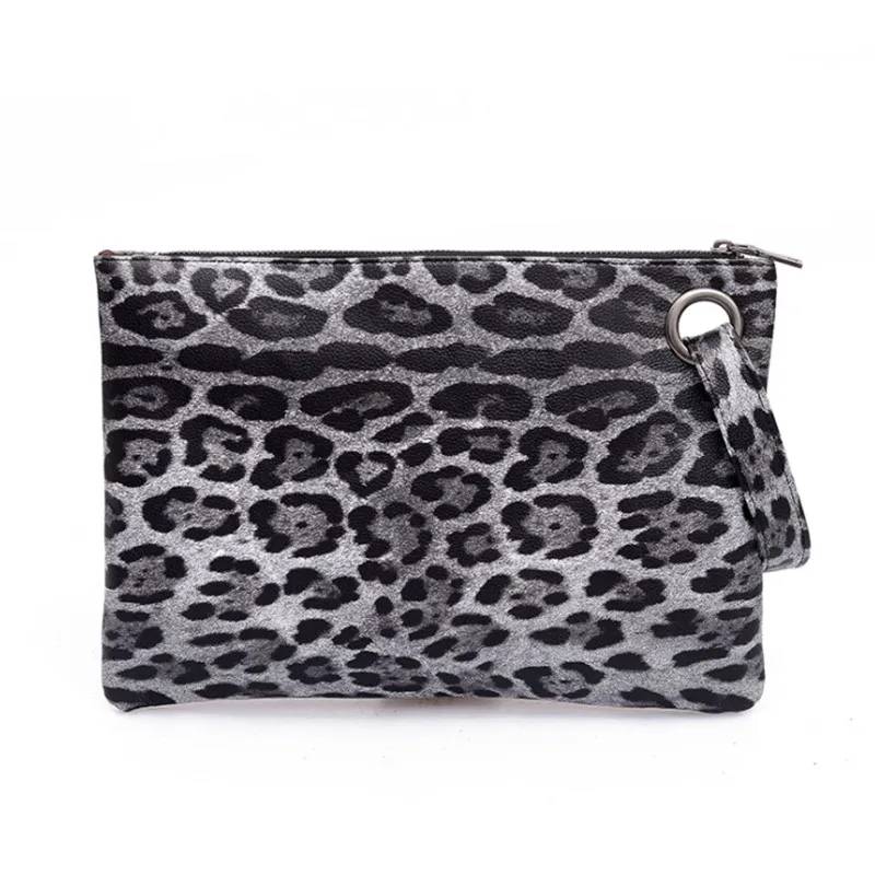 Leopard Women\'s Clutches envelope clutch bags Ladies Evening Party Bags High quality PU leather Shoulder messenger bags Handbags