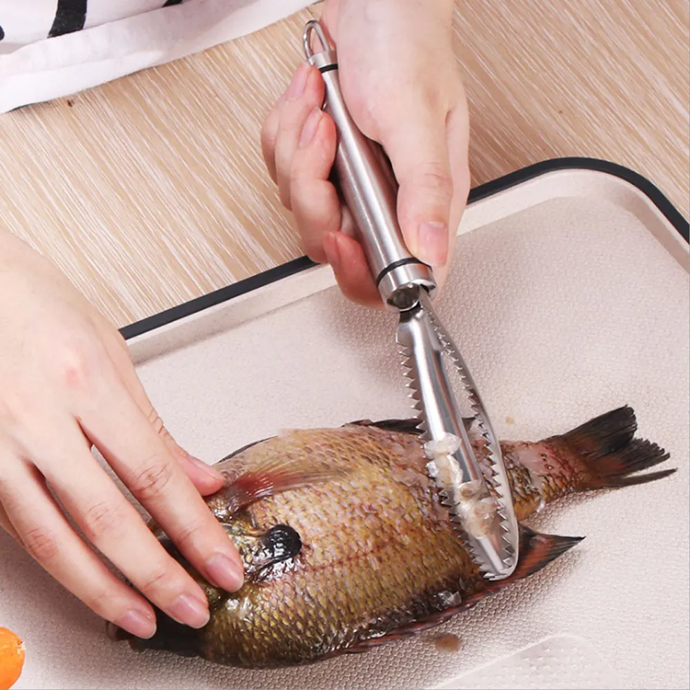 Fishing Tool Kitchen Accessories Cleaner Products Aquatic Animals Gadget Skinners  Knife Scale Remover Clamp 304 Stainless Steel